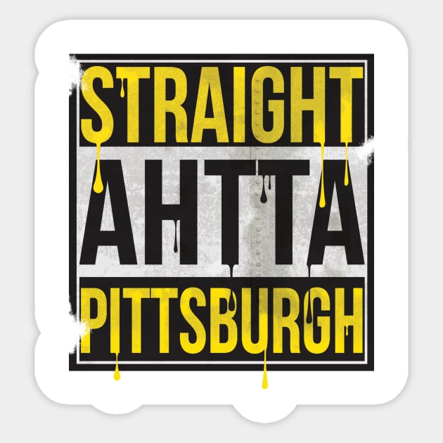 Straight Ahtta Pittsburgh Sticker by Sweetlou21